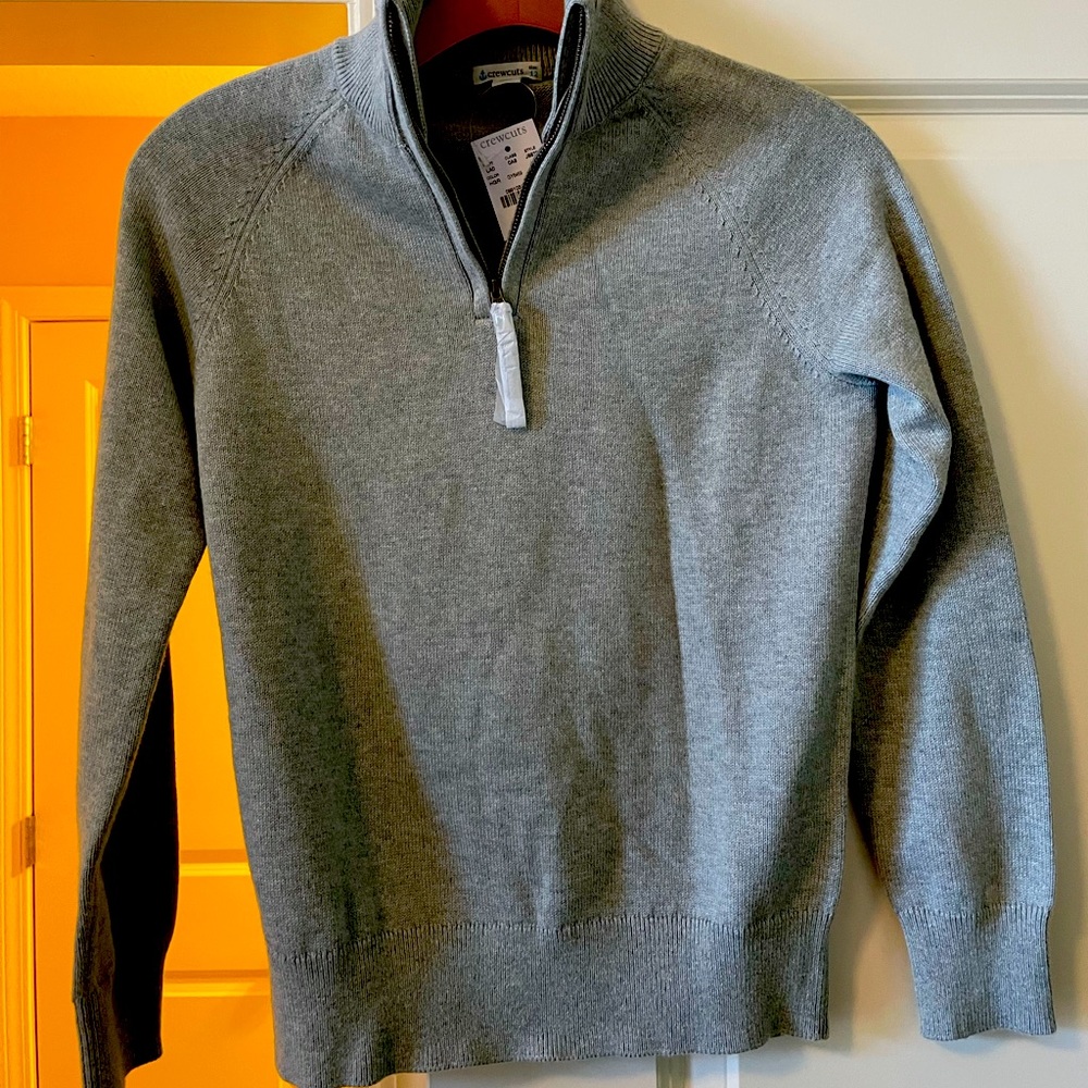 J crew Boys' cotton-cashmere half-zip sweater